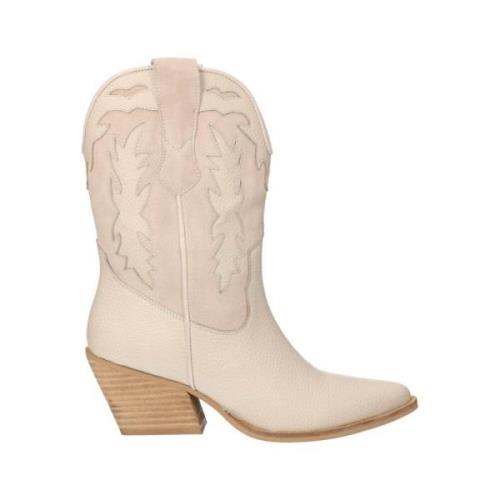 Western off-white cowboy laarzen Shoecolate , White , Dames