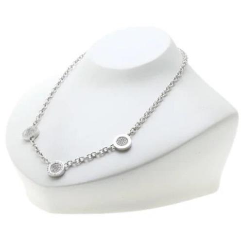 Pre-owned White Gold necklaces Bvlgari Vintage , Gray , Dames