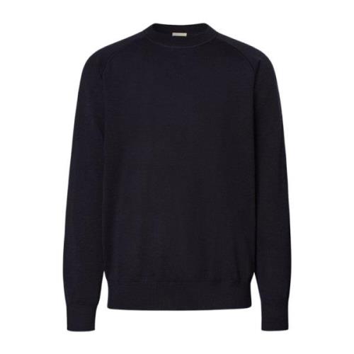 Kasjmier Jacquard Crewneck Sweater Massimo Alba , Blue , Heren