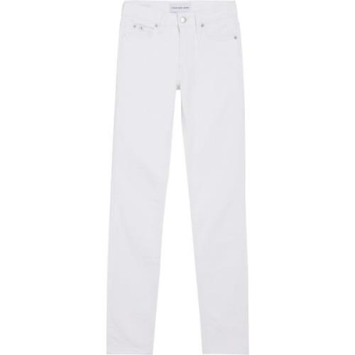 Witte Slim Fit Stretch Denim Jeans Calvin Klein , White , Dames