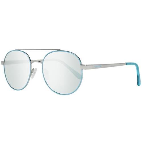 Turquoise Dames Zonnebril Ovaal Gespiegeld Guess , Gray , Dames