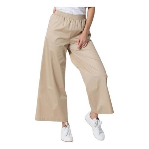 Palazzo Elastische Taille Broek Kocca , Beige , Dames