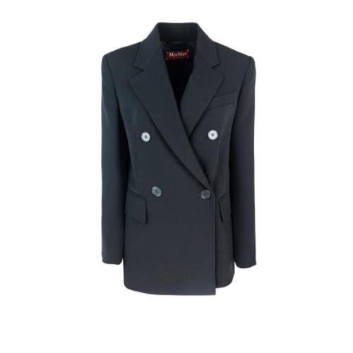 Zwarte Jassen met Triacetaat en Polyester Mix Max Mara Studio , Black ...