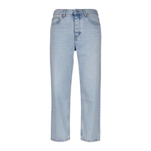 Tapered Fit Blauwe Wortel Jeans Ami Paris , Blue , Heren