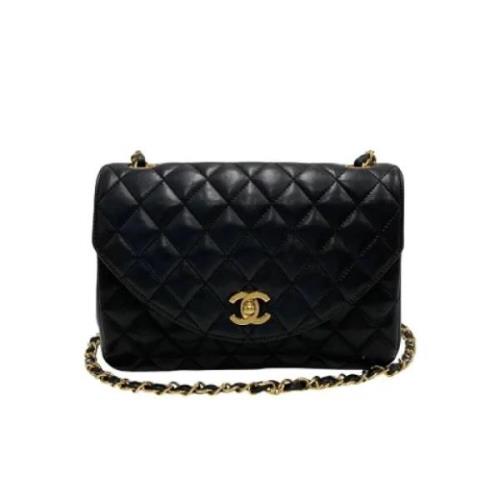 Pre-owned Leather chanel-bags Chanel Vintage , Black , Dames