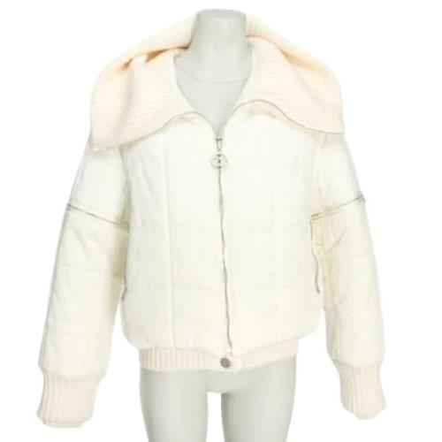 Pre-owned Fabric outerwear Chanel Vintage , White , Dames