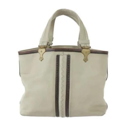 Pre-owned Leather totes Bottega Veneta Vintage , Beige , Dames