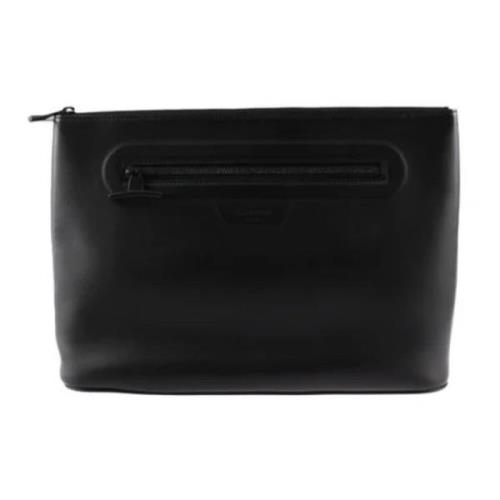 Pre-owned Leather pouches Louis Vuitton Vintage , Black , Dames