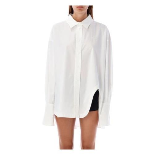 Witte Diana Shirt Katoen Oversized The Attico , White , Dames