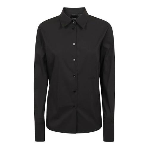 Zwarte Shirts Regular Fit Dameskleding Pinko , Black , Dames