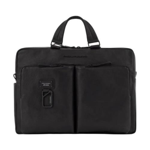 Stijlvolle Computer en iPad Pro Tas Piquadro , Black , Heren