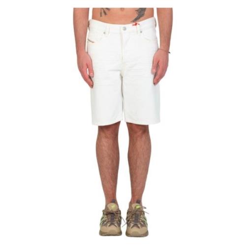 Eco Denim Shorts Diesel , White , Heren