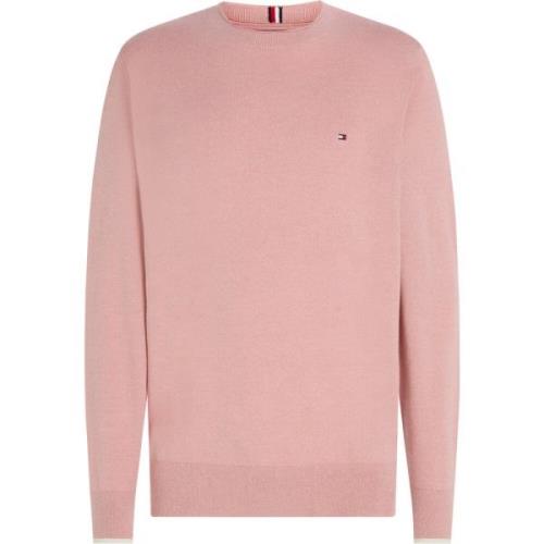 Lichtgewicht Biologisch Katoenen Trui Tommy Hilfiger , Pink , Heren