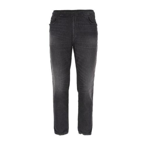 Zwarte Jogger Slim Jeans met Trekkoord in de Taille Armani Exchange , ...