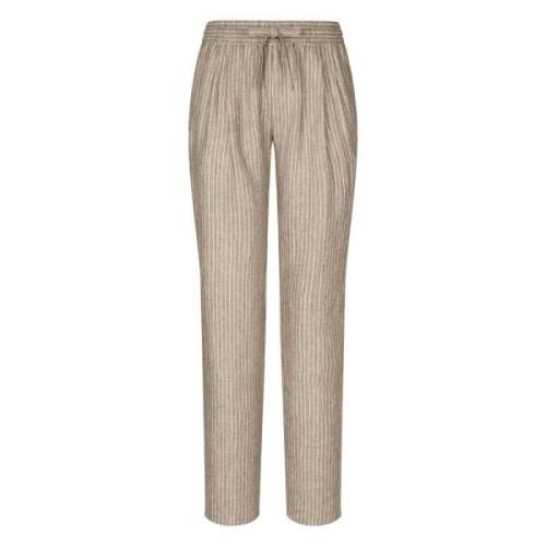 Beige Linen Jogging Trousers Pinstriped Dolce & Gabbana , Beige , Here...