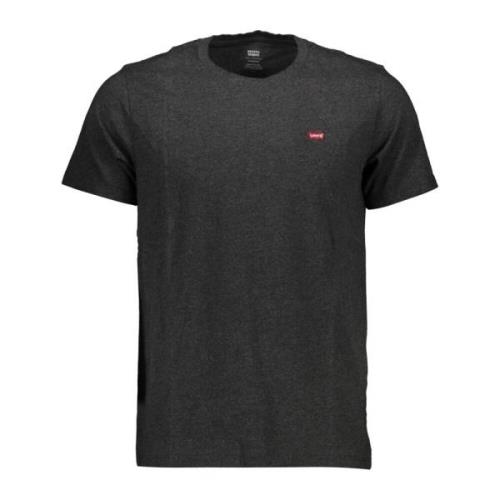 Grijze Katoenen T-Shirt met Logo Levi's , Gray , Heren