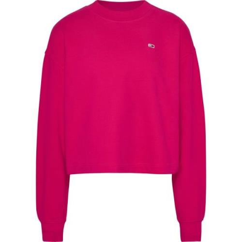 Gezellig Fuchsia Sweater Tommy Jeans , Pink , Dames