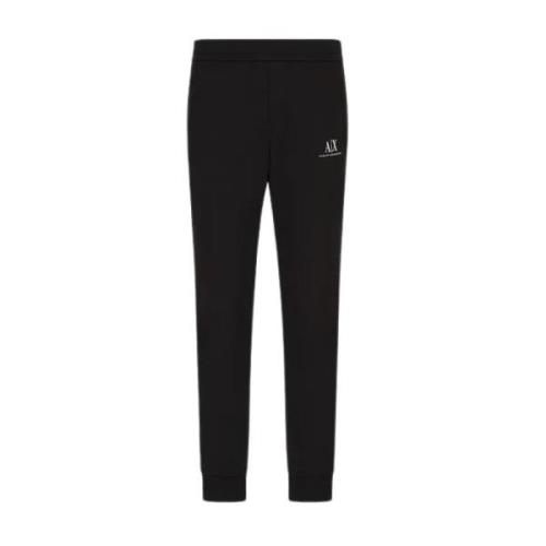 Zwarte Katoenen Sweatpants met Brand Logo Print Armani Exchange , Blac...