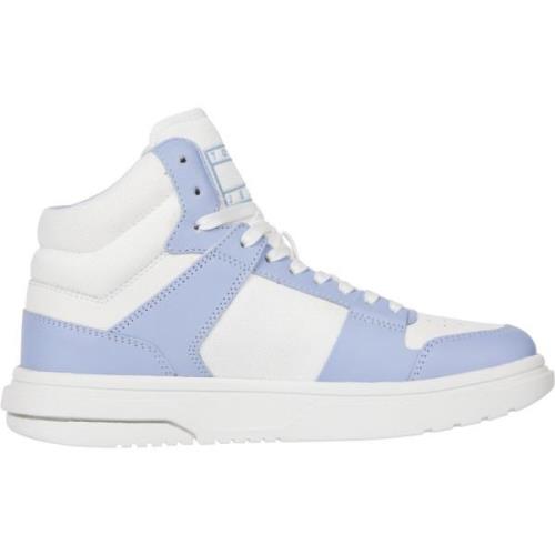 Heldere Blauwe Sneakers Ronde Neus Vetersluiting Tommy Jeans , Multico...