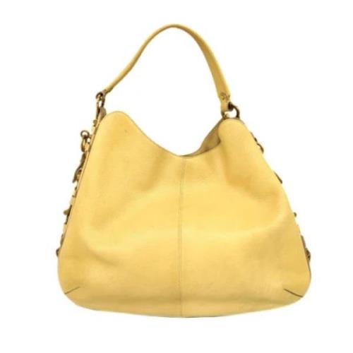 Pre-owned Fabric shoulder-bags Salvatore Ferragamo Pre-owned , Yellow ...