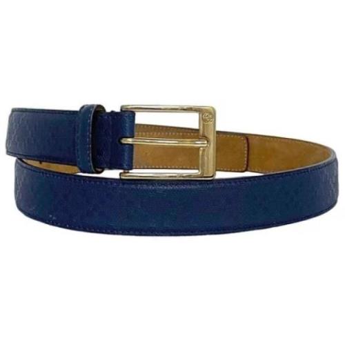 Pre-owned Leather belts Gucci Vintage , Blue , Dames