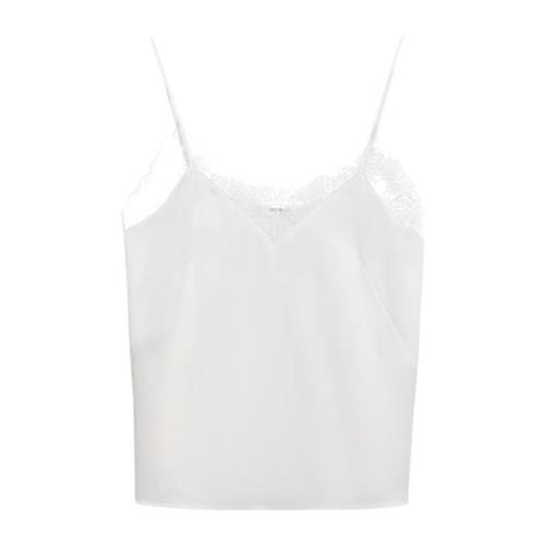 Kanten Band Top Sneeuwwit IVY OAK , White , Dames