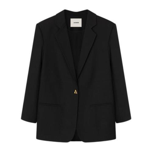 Ecovero Viscose Blend Blazer met Hoge Split Aeron , Black , Dames