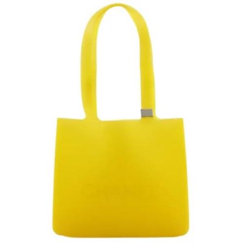 Pre-owned Fabric totes Chanel Vintage , Yellow , Dames