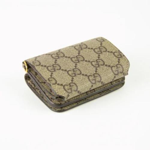 Pre-owned Fabric wallets Gucci Vintage , Beige , Unisex