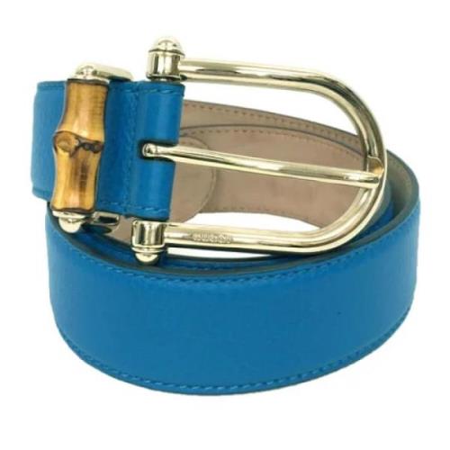 Pre-owned Leather belts Gucci Vintage , Blue , Dames