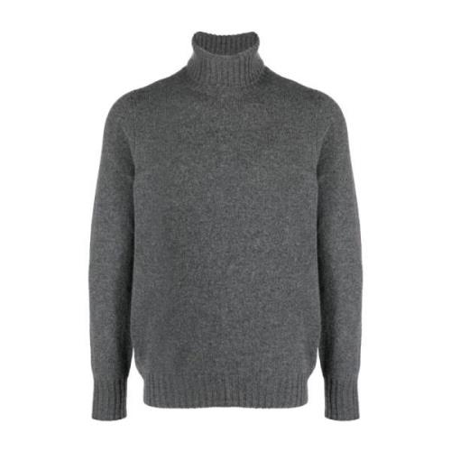 Antraciet Sweater Dolcevita Tubico Drumohr , Gray , Heren