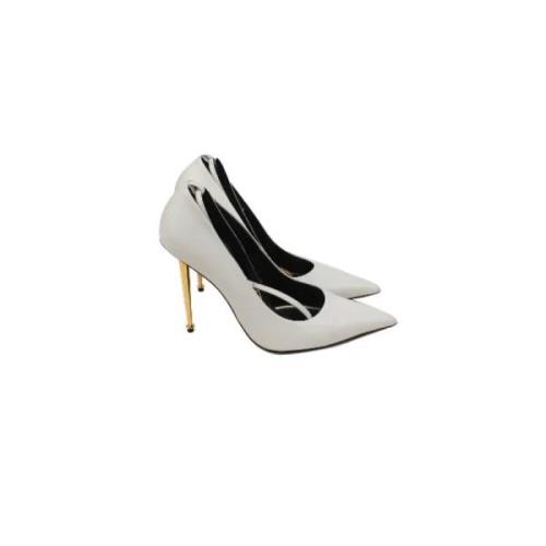 Pre-owned Leather heels Tom Ford Pre-owned , White , Dames