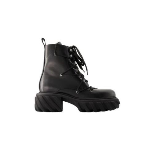 Leather boots Off White , Black , Dames