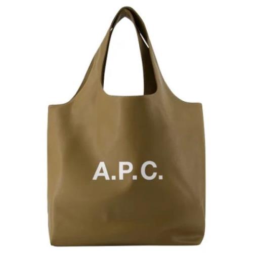 Leather totes A.p.c. , Green , Dames