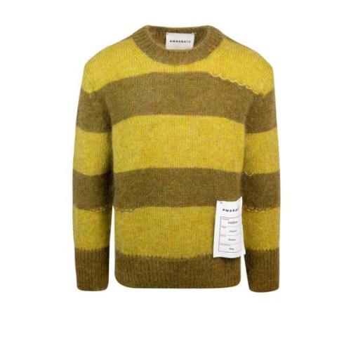 Groene Sweater Regular Fit Ronde Hals Amaránto , Multicolor , Heren