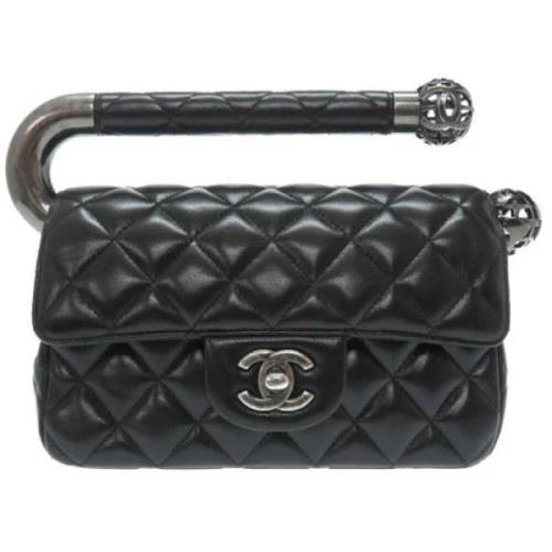 Pre-owned Leather handbags Chanel Vintage , Black , Dames