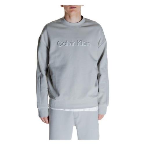 Grijze Bedrukte Sweatshirt Mannen Herfst/Winter Calvin Klein , Gray , ...