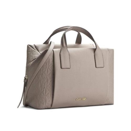 Ritssluiting Bauletto Tas Calvin Klein , Beige , Dames