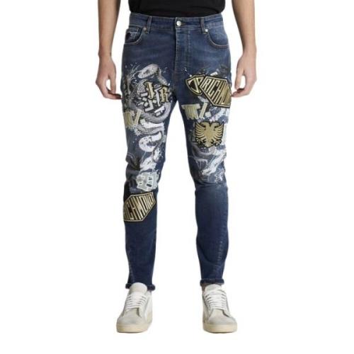 Stijlvolle Slim-Fit Jeans John Richmond , Blue , Heren