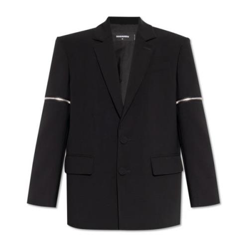 Blazer met ritsen Dsquared2 , Black , Dames