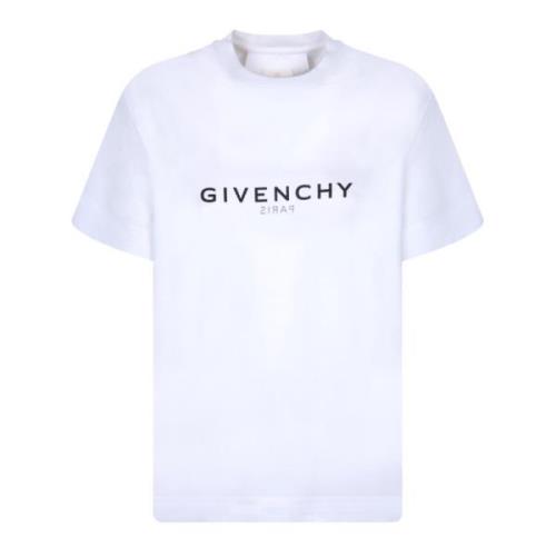 Wit T-shirt met logoprint Givenchy , White , Dames