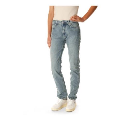 Mid Waist Straight Fit Jeans Pepe Jeans , Blue , Dames