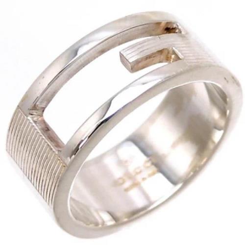 Pre-owned Silver rings Gucci Vintage , Gray , Heren