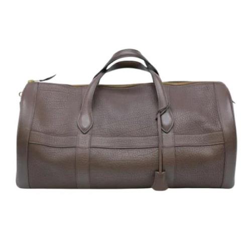 Pre-owned Leather travel-bags Hermès Vintage , Brown , Dames