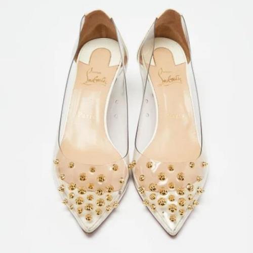 Pre-owned Leather heels Christian Louboutin Pre-owned , White , Dames