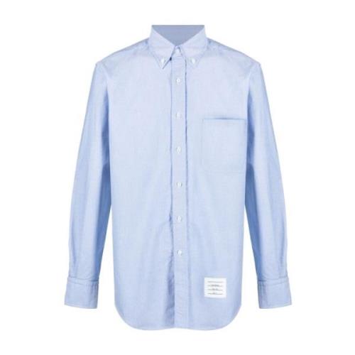 Blauw Klassiek Overhemd Thom Browne , Blue , Heren