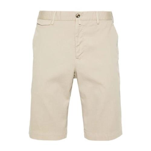 Beige Katoenen Bermuda Shorts PT Torino , Beige , Heren