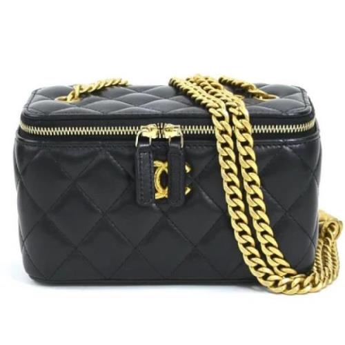 Pre-owned Leather chanel-bags Chanel Vintage , Black , Dames