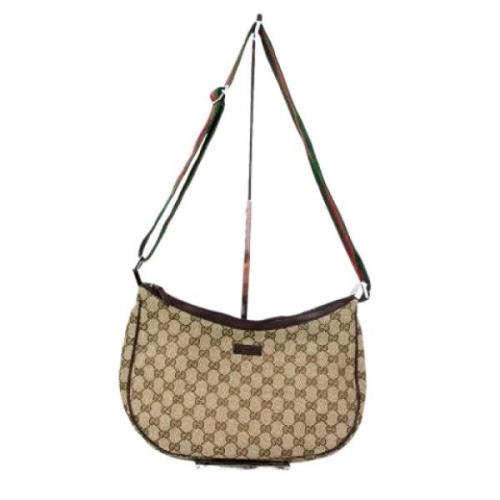 Pre-owned Canvas gucci-bags Gucci Vintage , Beige , Dames