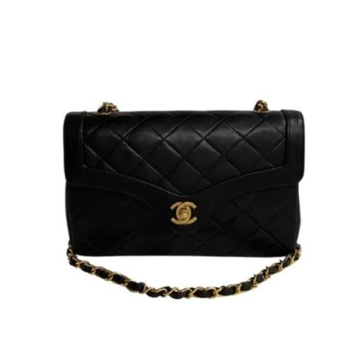 Pre-owned Leather shoulder-bags Chanel Vintage , Black , Dames